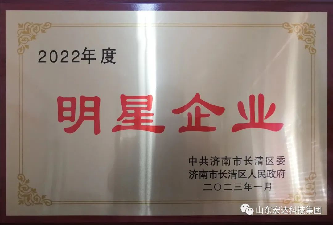 【再耀星坛】米兰平台再获长清区“明星企业”称号